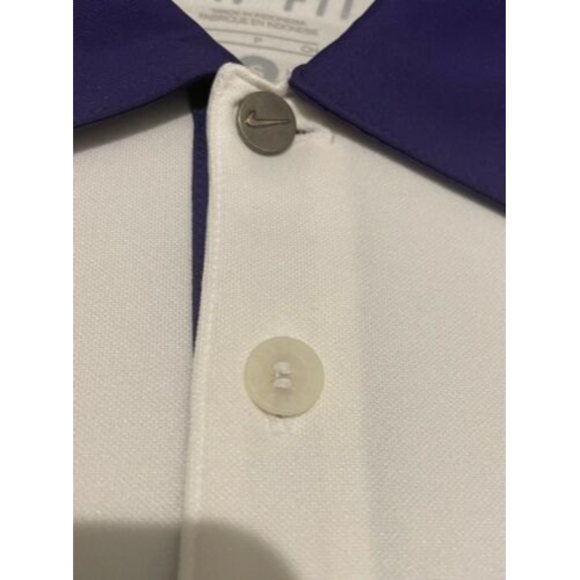 TCU Horned Frogs, Nike Dri-Fit Polo, Men's Sm, White/Purple, Used - Picture 2 of 5